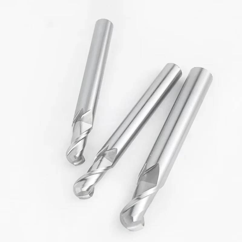 HSS Ball Nose End Mill Straight Shank 2Flutes 4Flutes High Speed Steel R0.5 - R16 Milling Cutter