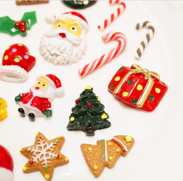 

40pcs Accessories Gingerbread Pendant DIY Craft Supplies Jewelry Mobile Diy Hairpin Accessories Phone Case Decoration Parts