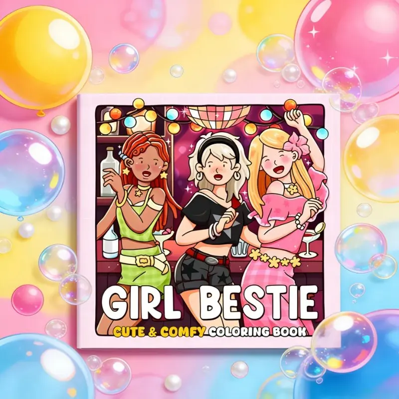 Girl Bestie Coloring Book Adults Christmas Thanksgiving Drawing Supplies Art Therapy Relaxation Gift for Men Women