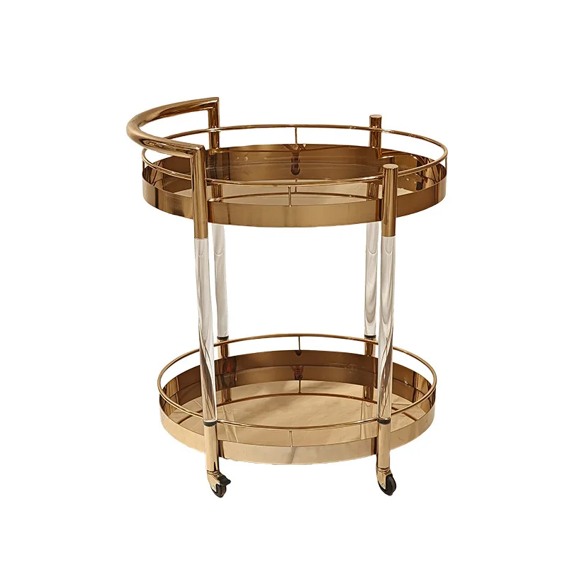 

Dining Cart Hotel Restaurant Villa Wine Cart Service Cart Dim Sum Two-story Multifunctional Dining
