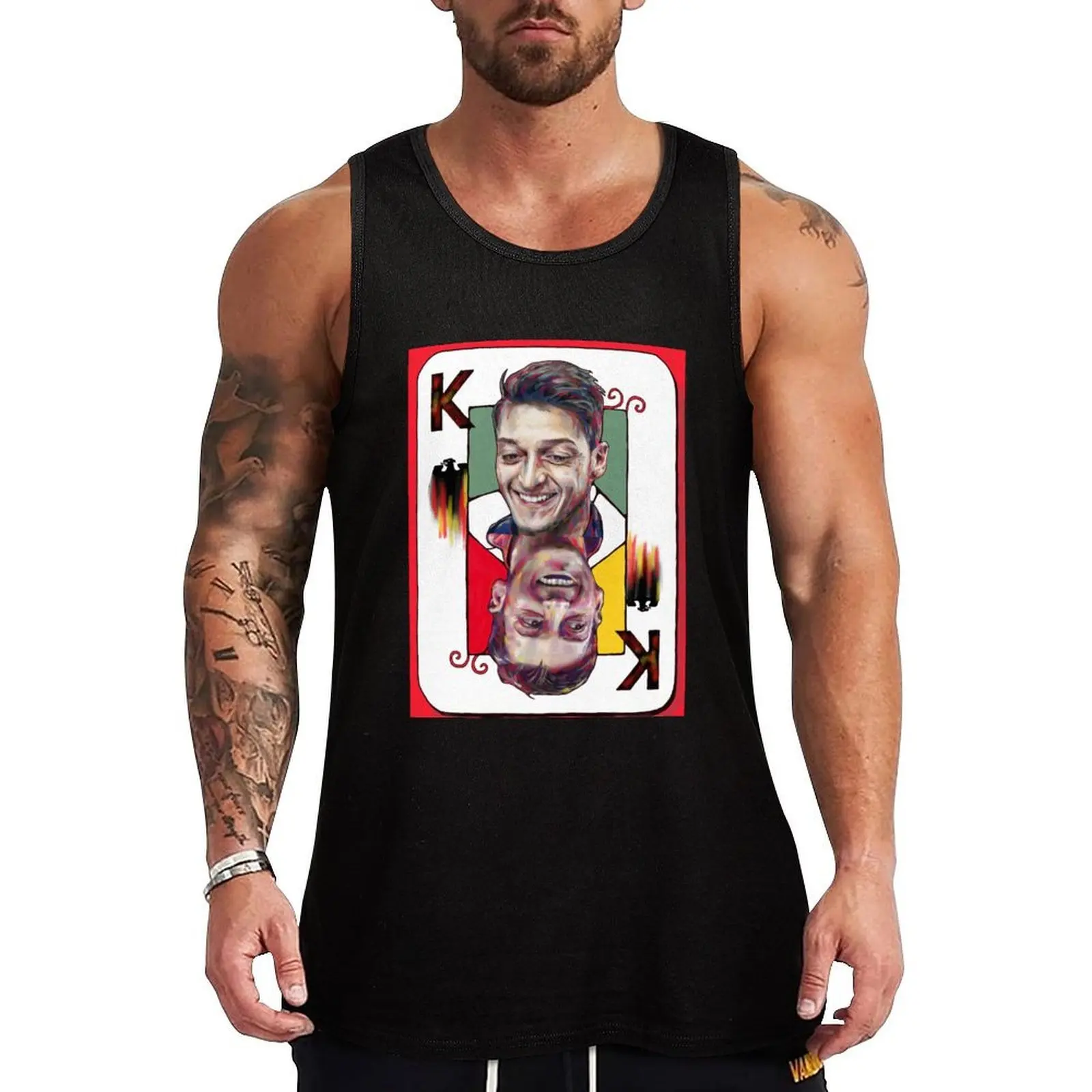 Mesut Ozil - Der Konig Tank Top Trendy Print Tank Top Fashion Graphic Sleeveless Top