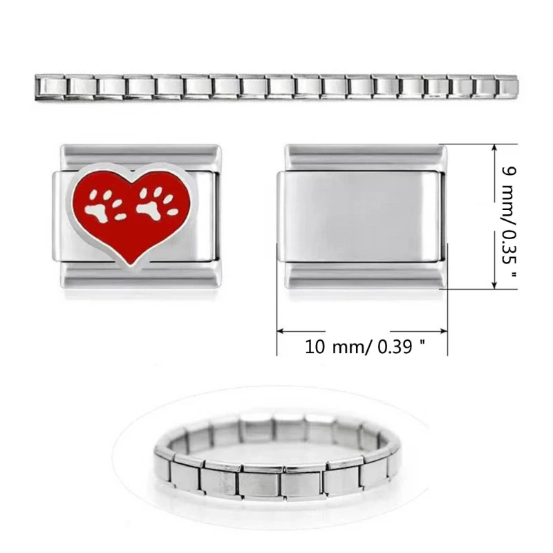 Modische Armbandmodule, Edelstahl-Armbandkomponenten, Schmuckversorgung