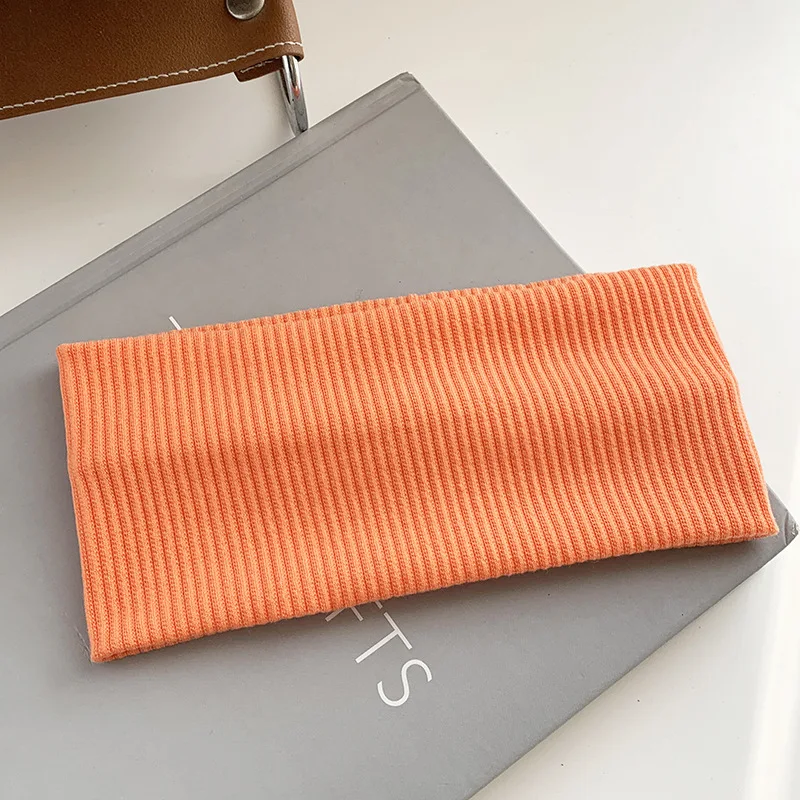 Herbst und Winter Breite Kante Elastische Frauen Haarband Make-Up Gesicht Waschen Stirnband Sport Gestrickte Kopfbedeckung Stirnband – Detail 10