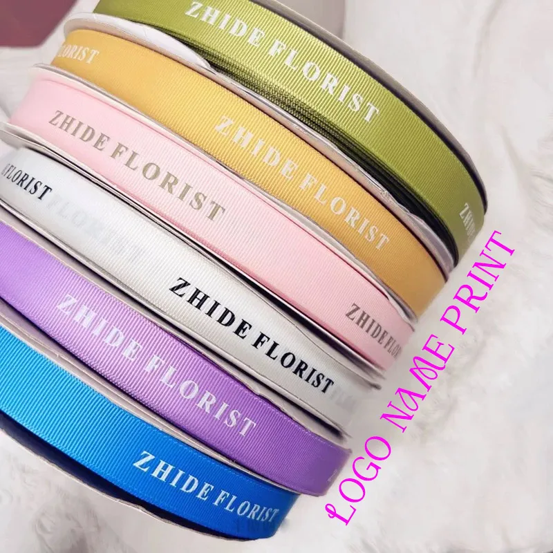 

Custom Satin Ribbon For Wedding 100Yards 25mm LOGO Name Print Gift Packaging Strap Decoration DIY Handmade Bouquets Ribbion