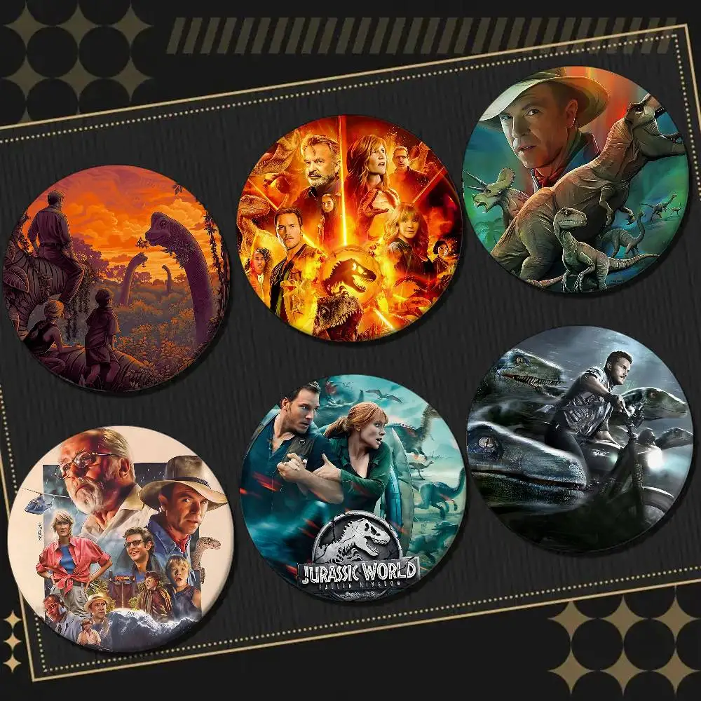 Film J-Jurassic Park Abzeichen Pins Anstecknadeln Hut Pins Broschen Geschenke Dekor Rucksäcke