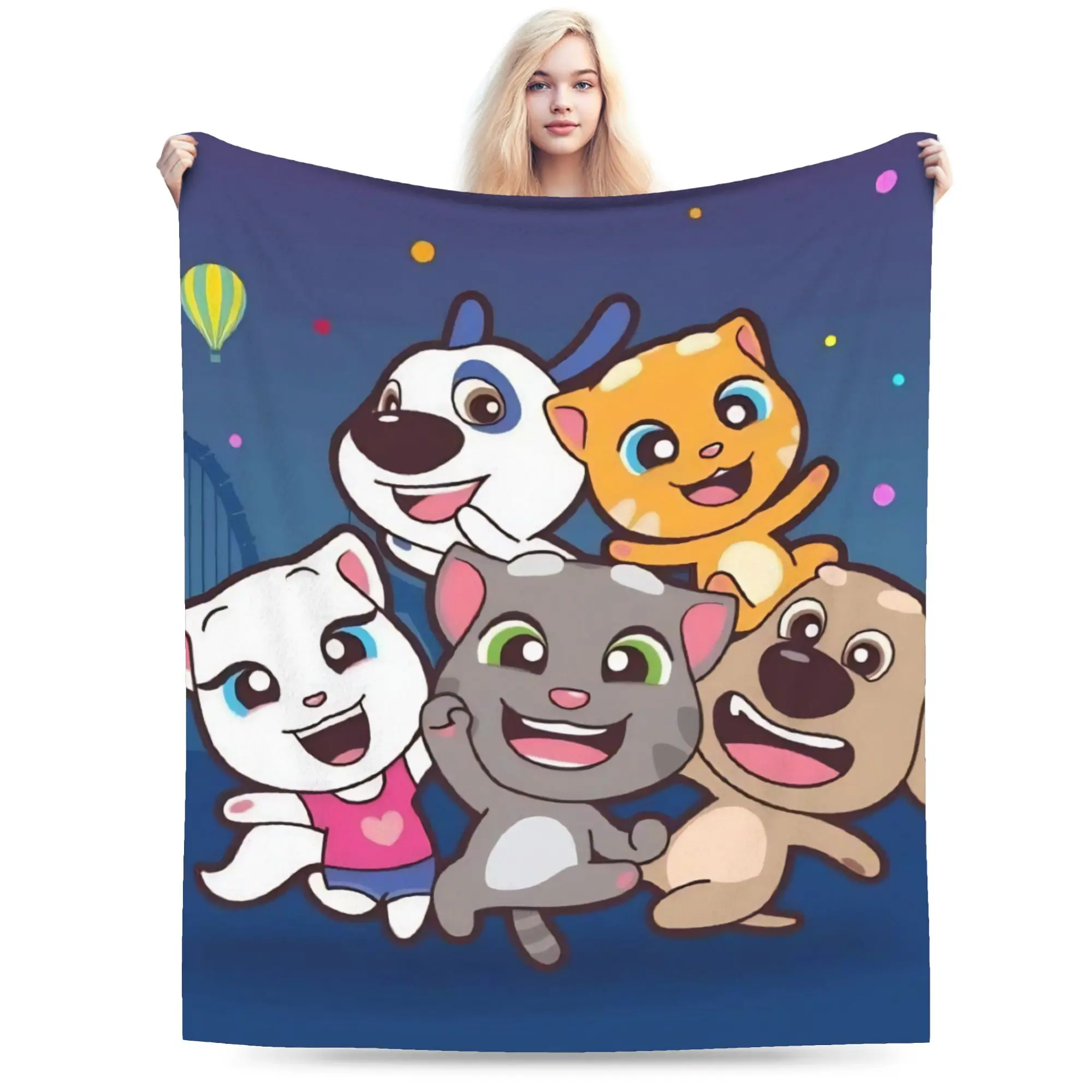 T-Talking T-Tom And F-Friends Blanket Multi-size Warm Cozy Fluffy  Throw Blankets for Couch Sofa and Bed