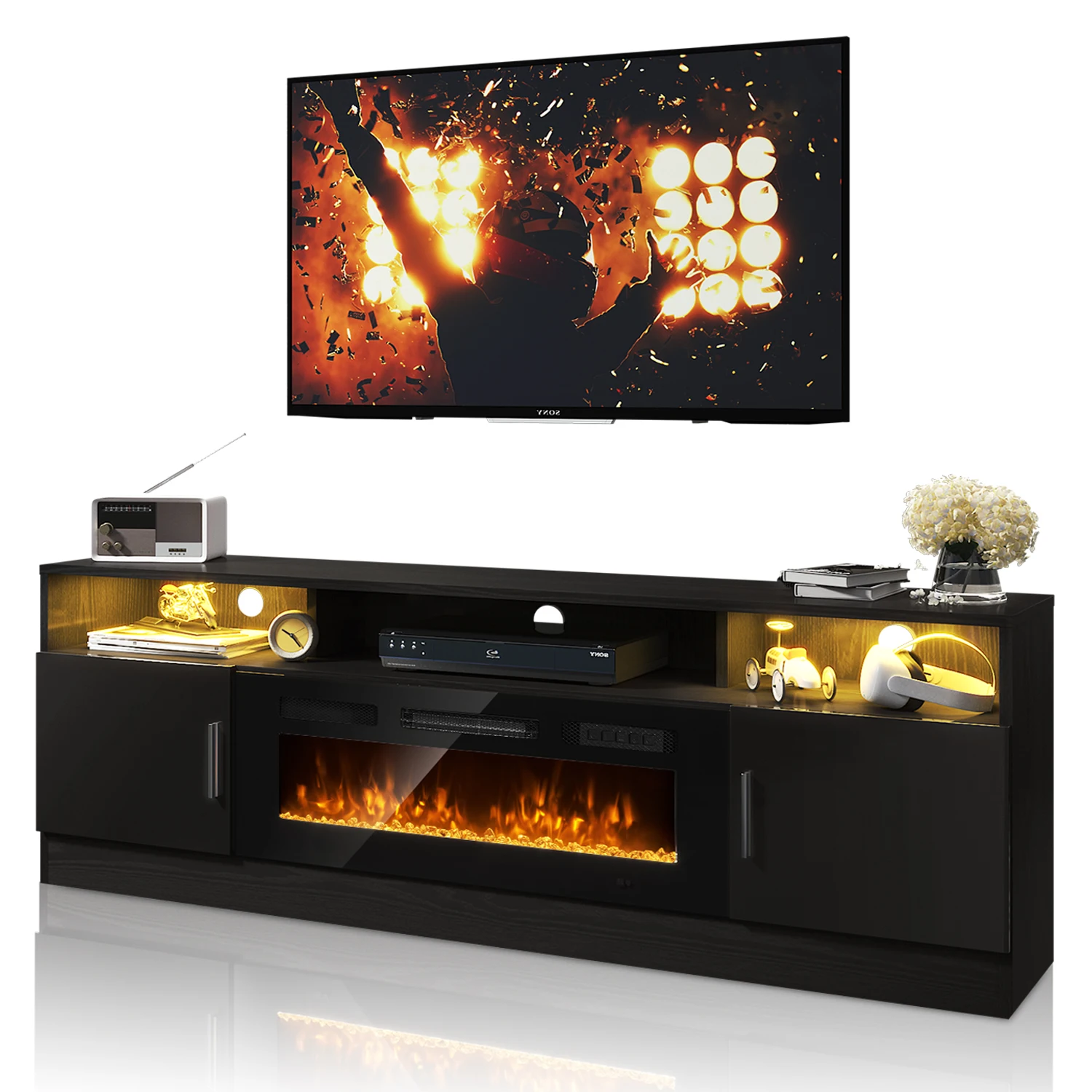 Fireplace TV Stand With 36