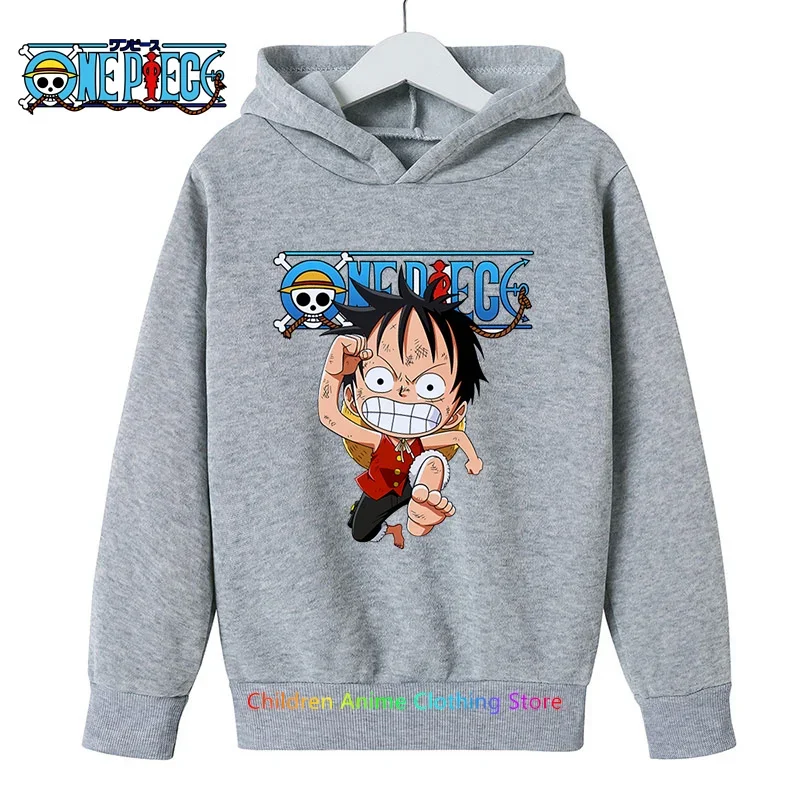 

Anime One Pieces Hoodie for Kids Clothes Boys Fashion Luffy Pullover Sport Sweatshirt Coat Girls Clothing Sudaderas