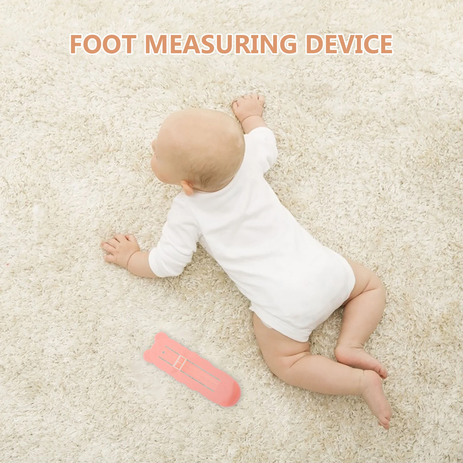 2 Pcs Children's Measuring Instrument Kids Foot Measure Toddler Shoe Sizer Inner Shoes Tool Abs Plastic Length Gauge Measurer