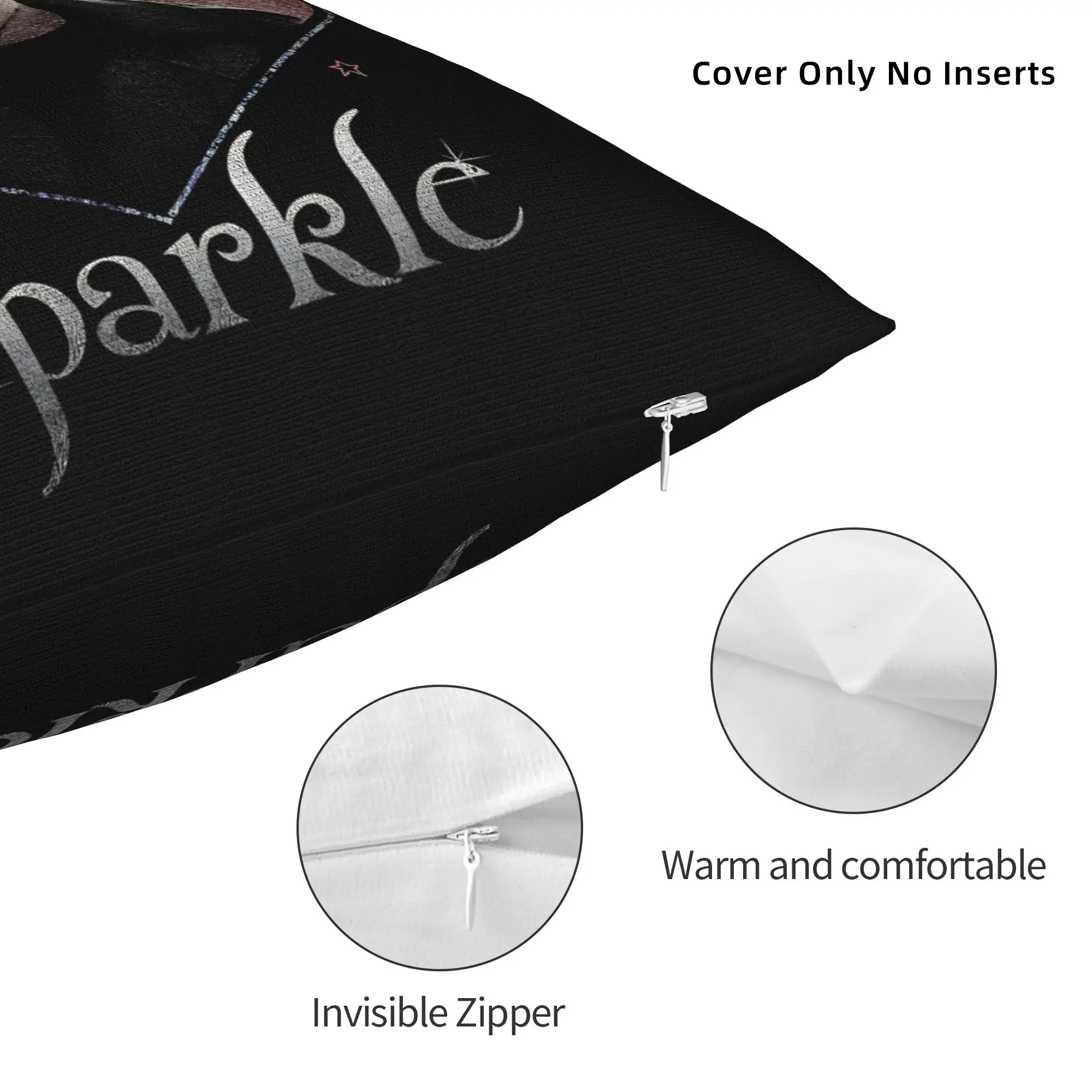 Soft Twilights Vampire Edward Cullen Pillowcase Polyester Cushion Cover Decor Sparkle Movie Throw Pillow Case Cover Home Zipper