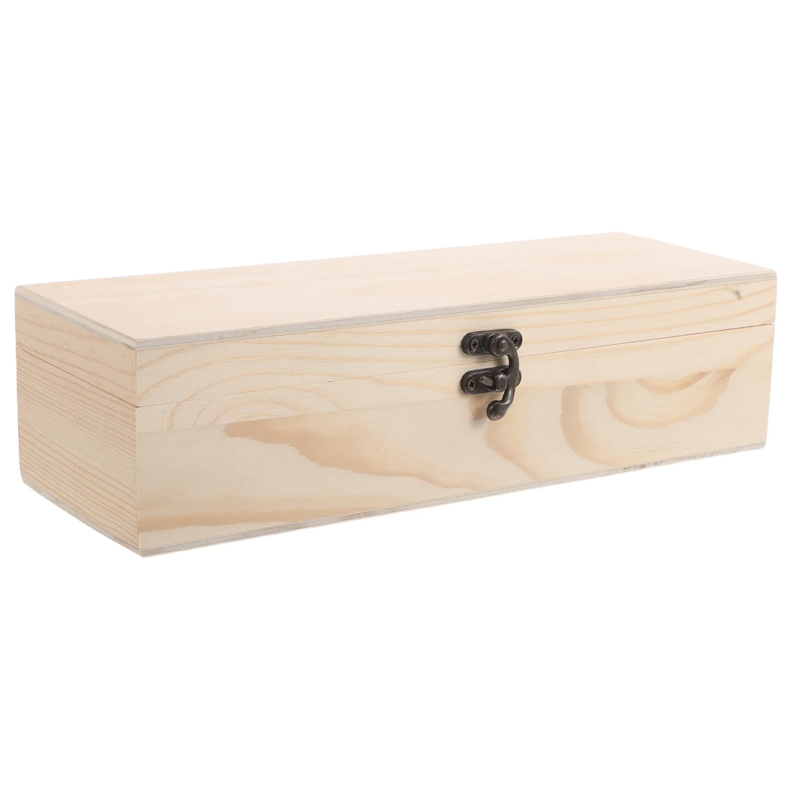 Vintage Wooden Jewelry Box 4 Compartments Organizer for Tea Bags Sugar Packets Trinket Storage Case with Removable Dividers