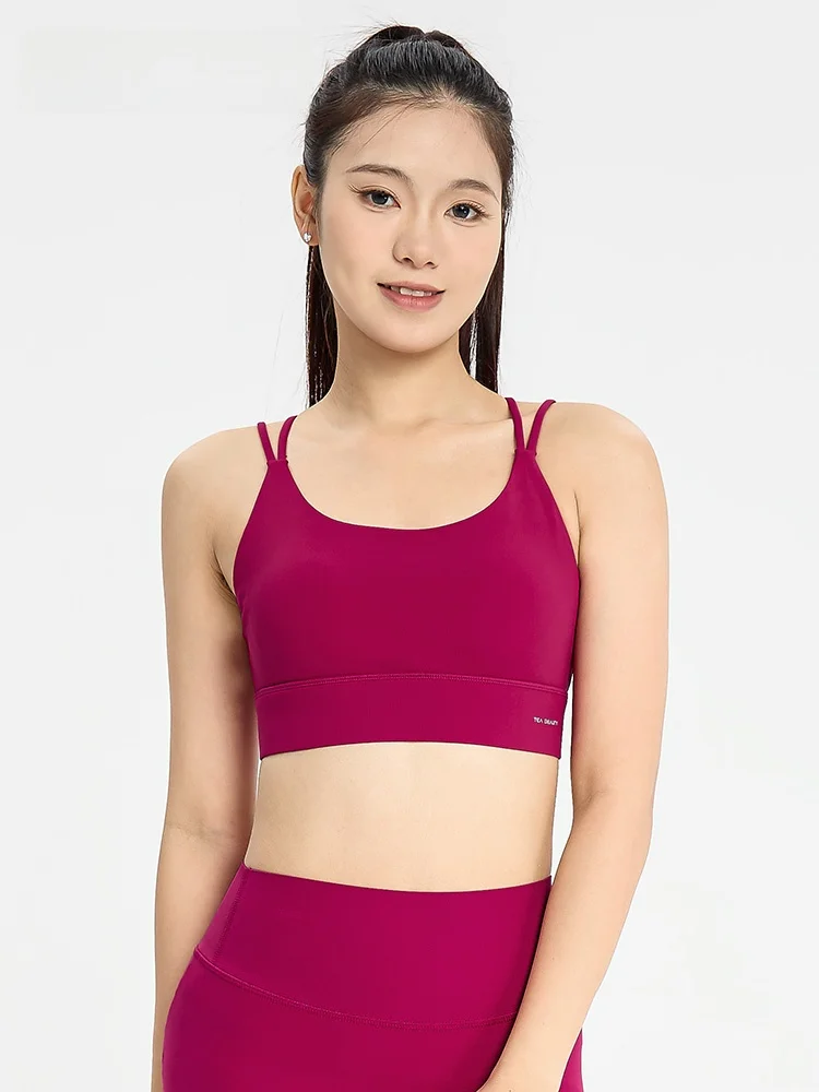 

Спортивный бюстгальтер Tea Beau Fitn Yoga, женский жилет oproof High Intensi, спортивный бюстгальтер на бретельках, нейлоновая лайкра, U-образный вырез