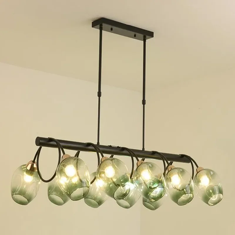 Glass Pendant Multi-color Nordic Style LED Chandelier Living Room Bedroom Kitchen Table  Strip Ceiling