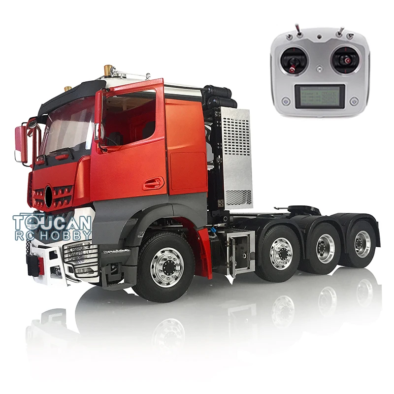 1/14 LESU 8*8 RC 3 Speed Metal Chassis Highline Tractor Truck KIT Painted Cabin W/ Light Sound ESC Radio Controller Motor Servo