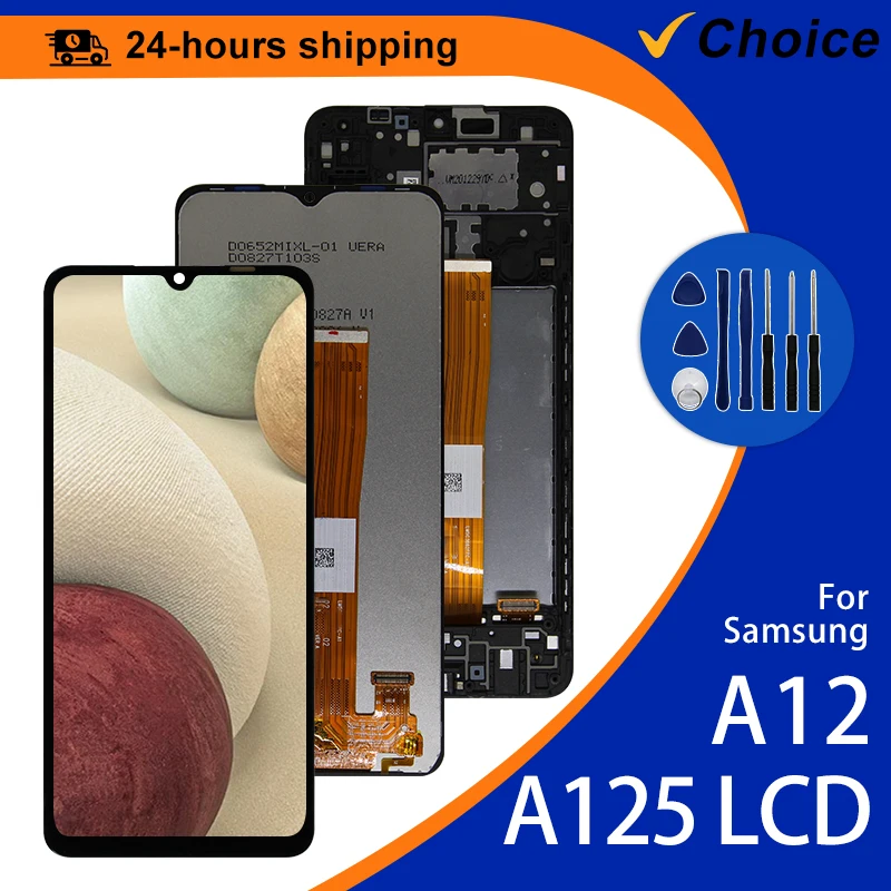 6.5" LCD For Samsung A12 A125 LCD with Frame Touch Screen Digitizer LCD For Samsung SM-A125F A125F/DS Display