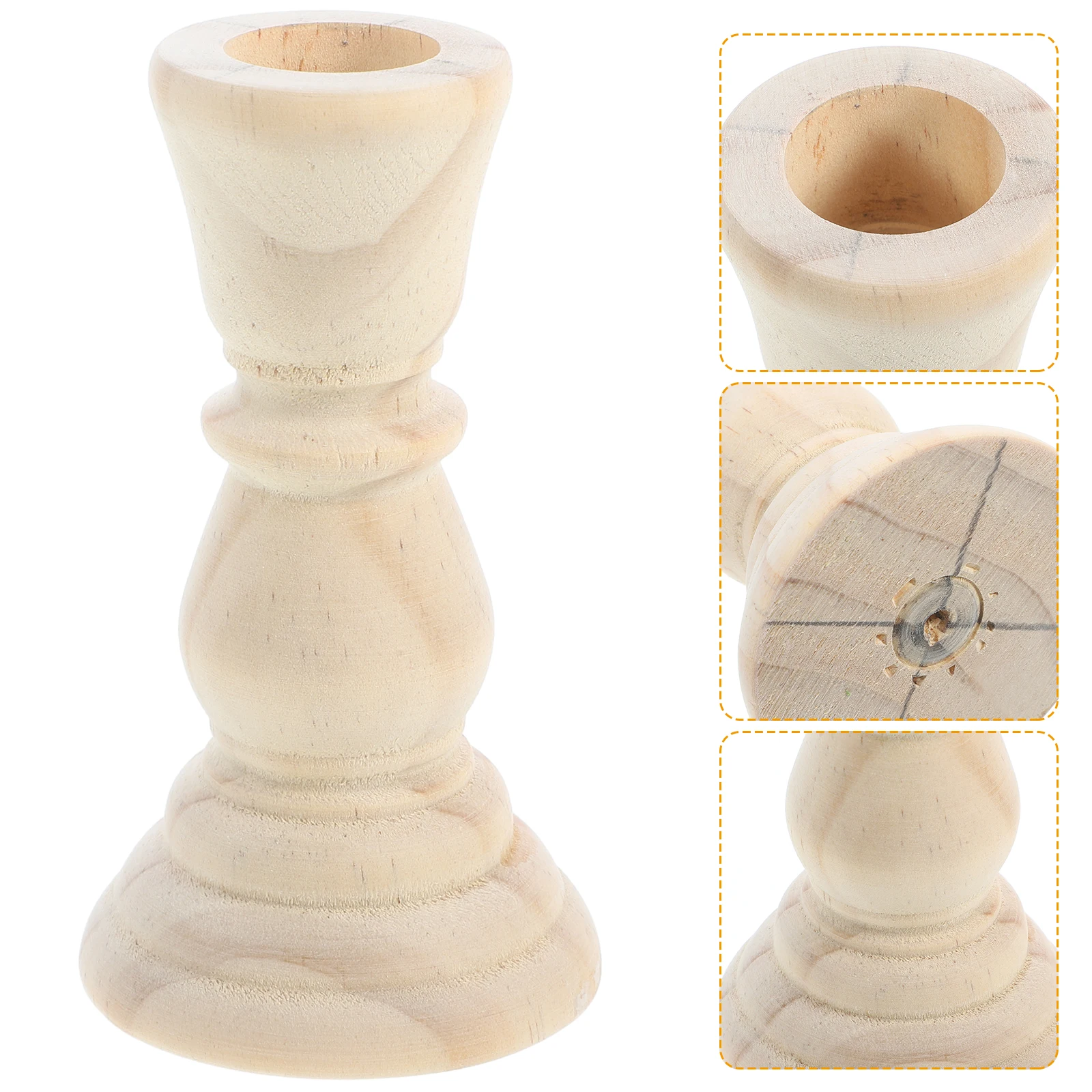 

Gold Holder Aromatherapy Candlestick Ornaments Decoration Wood Tea Light Holders Wooden