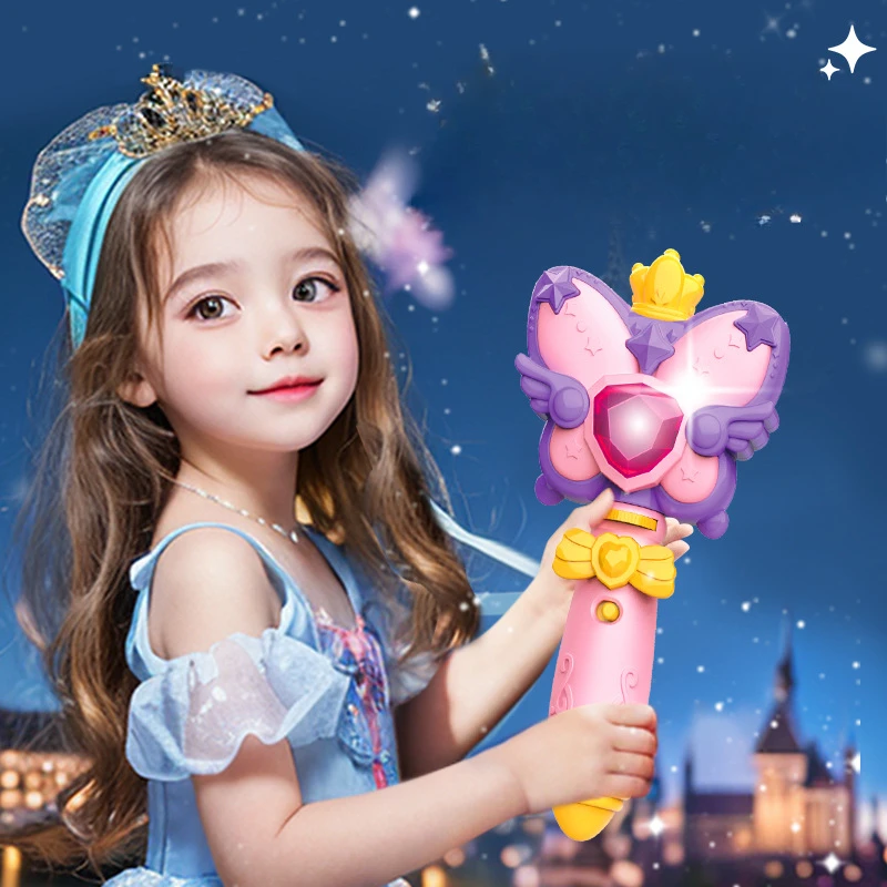 Princesa varinha de fada mágica menina jóias caixa cega fingir jogar brinquedo beleza brilho jóias dia das crianças presentes surpresa natal