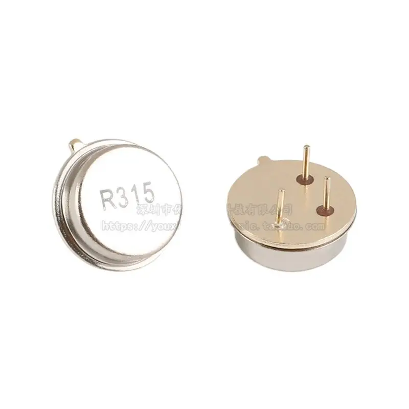 20pcs/in-line crystal oscillator R315 315Mhz round tripod acoustic surface resonator