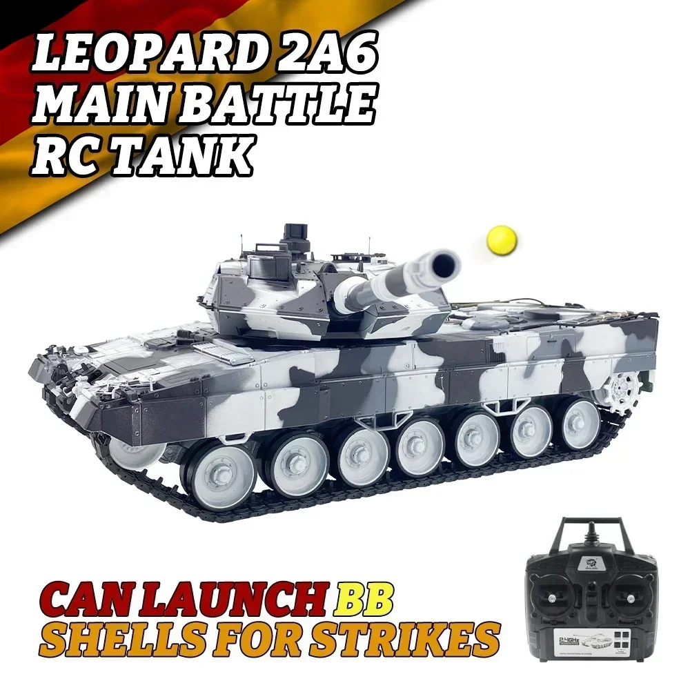 Alemão Leopard Heavy Controle Remoto Tanque Smoke Toy Modelo, Grande Veículo de Combate, Presente Kid, Leopard 3889, 2a6