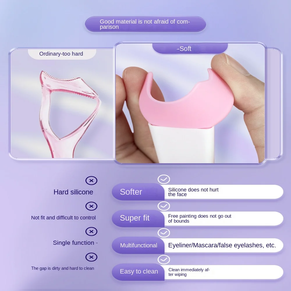 ซิลิโคนอายไลเนอร์Stencils Wing Tips Marscaraวาดลิปสติกสวมใส่ครีมหน้ากากApplicatorแต่งหน้าเครื่องมือนํากลับมาใช้ใหม่