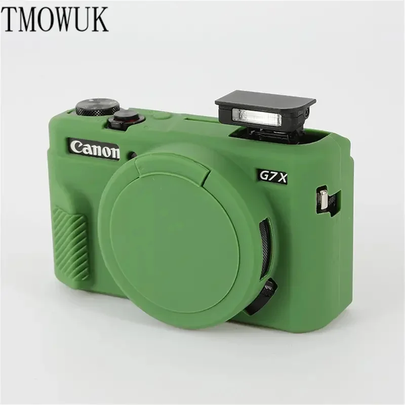 

Camera Body Case for Canon G7X Mark II III G7XII G7X2 G7XIII G7X3 Soft Silicone Rubber Armor Shockproof Cover With Lens Cap