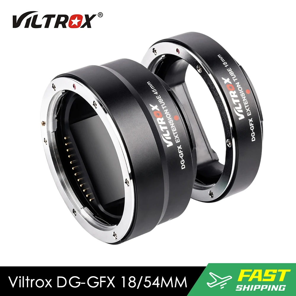 Viltrox DG-GFX Extension Tube 18mm 45mm Lens Adapter Ring Auto Focus for Fujifilm GFX-mount GFX 50S 50R Camera