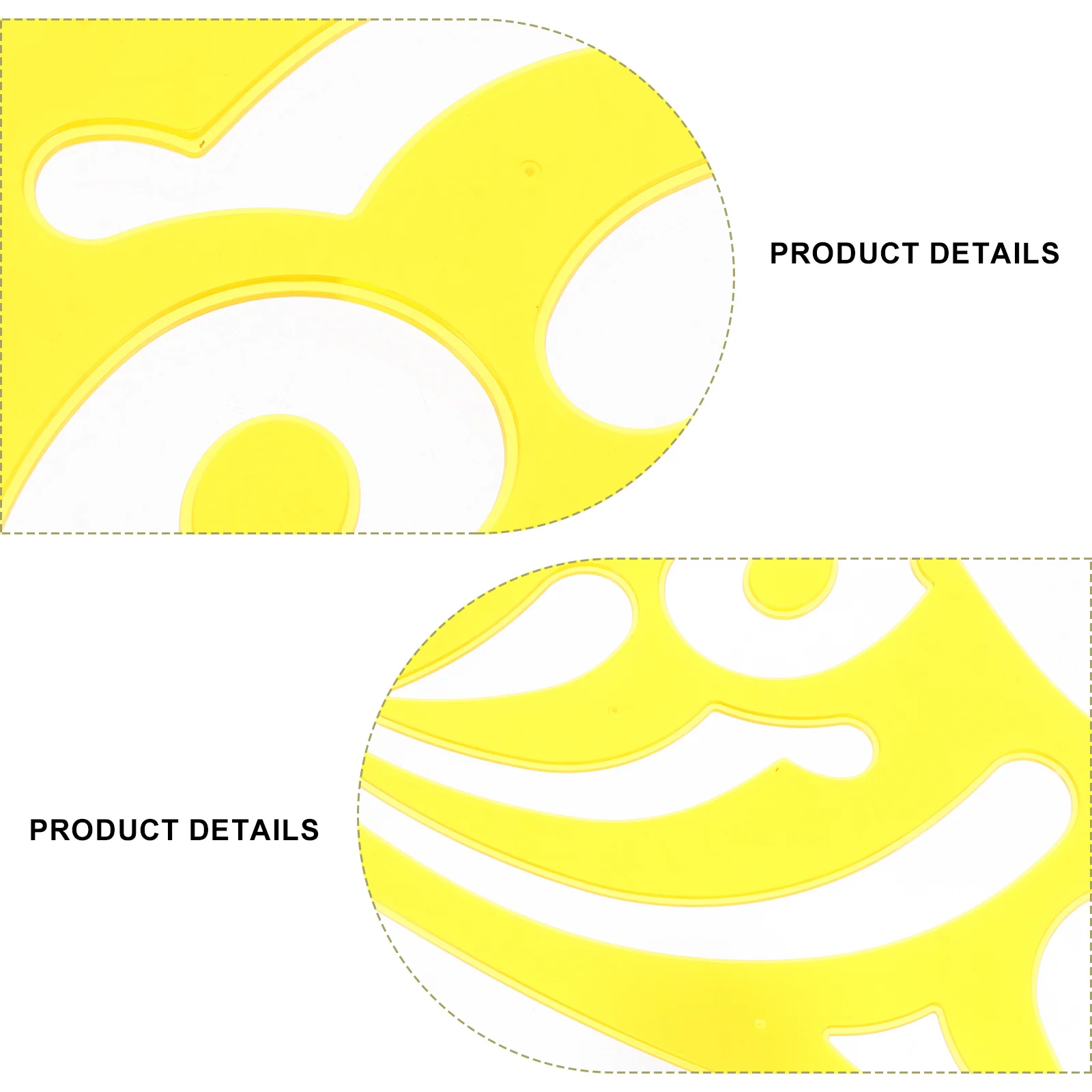 

2pcs PET Plate Making Proofing Set Lightweight Portable Sewing Rulers Clothing Sample Cutting Patchwork Students Designers