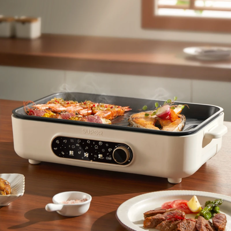 

Electric Baking Pan Household Meat Roasting Pan Indoor Barbecue Plate Electric Oven Removable Roasting Pot Less Smoke Barbecue