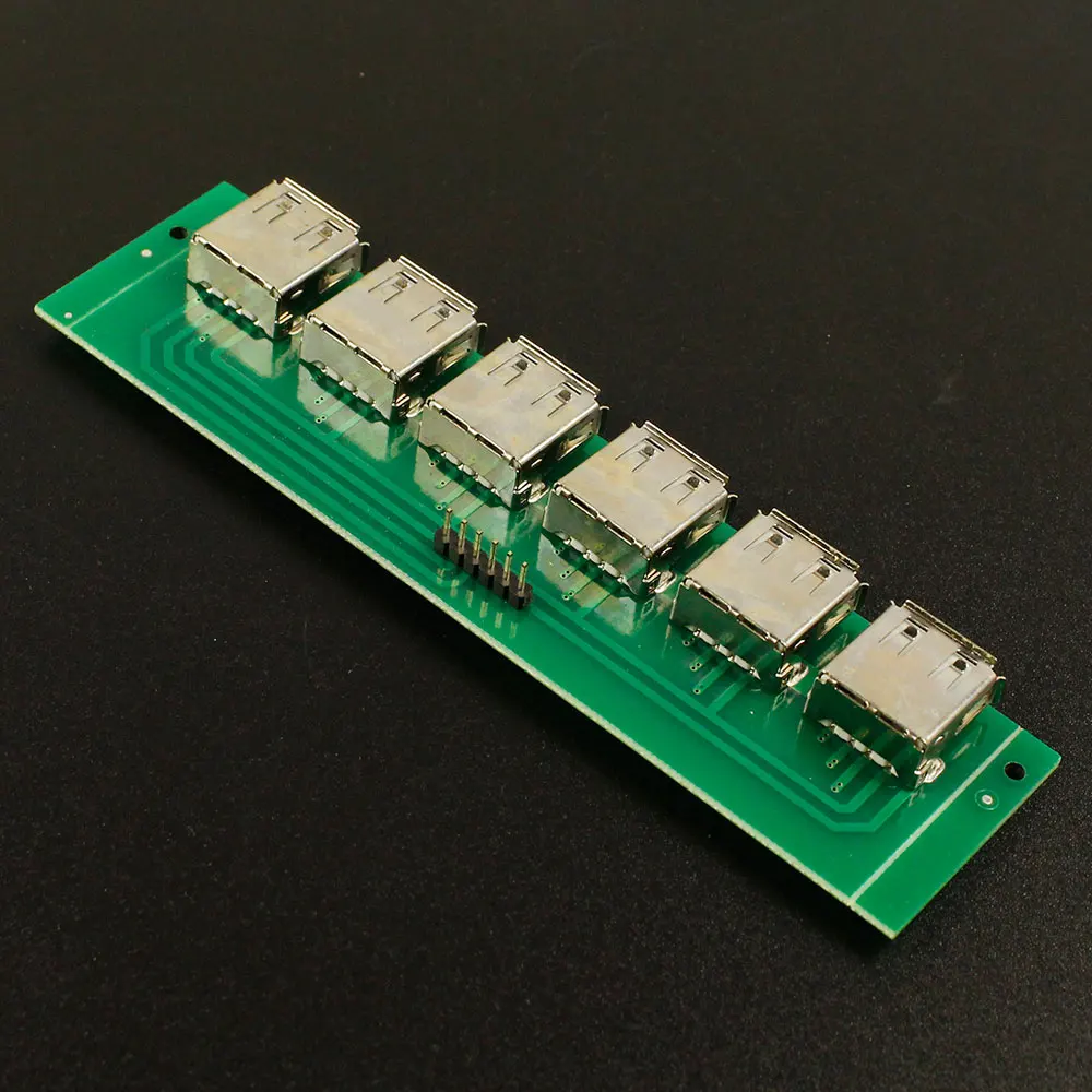 Adaptador USB 2.0 para DIP, Conector 6Pin, 6 Conector Fêmea, Conversor PCB, Placa de comutação USB, Conector SMT, Test Board, 1Pc