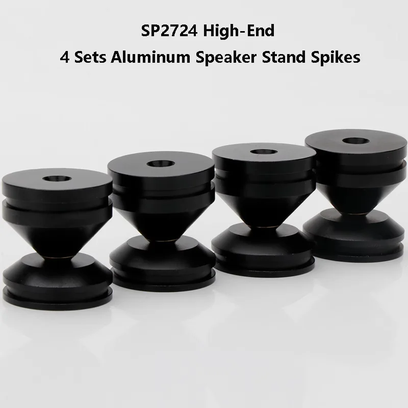 

SP2724 High-End 4 Sets Aluminum Speaker Stand Spikes Tapered Shock-Absorbing Feet 28*24MM for Amplifier/Speaker