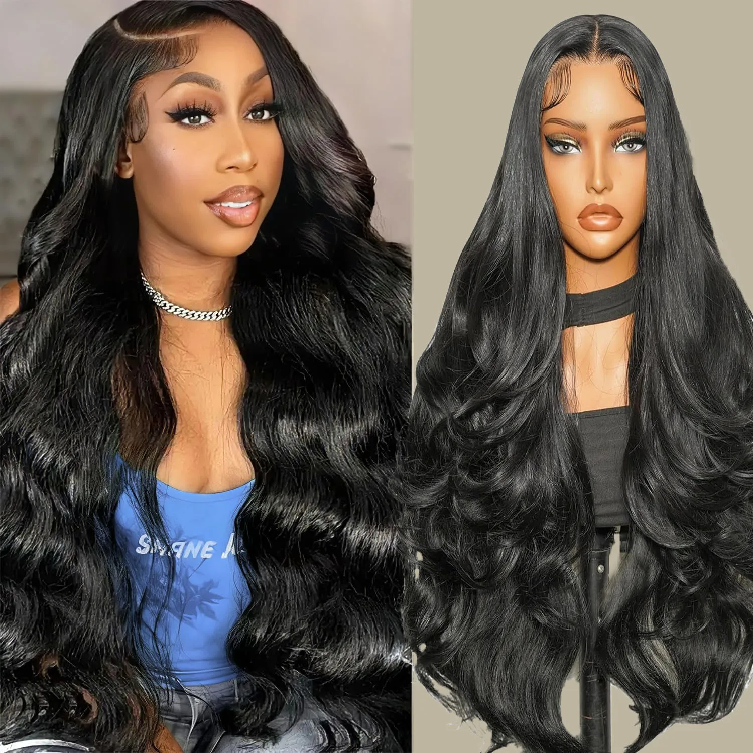 

Парик с кружевной передней частью 13x4/13x6, объем 250%, прозрачное кружево, натуральные человеческие волосы, 40 дюймов, бразильские, с эффектом водной волны