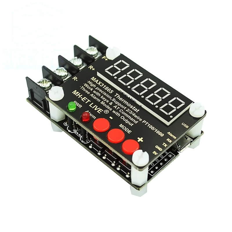 MAX31865 high-precision isolation temperature collector module PT100 serial port output upper computer software debugging