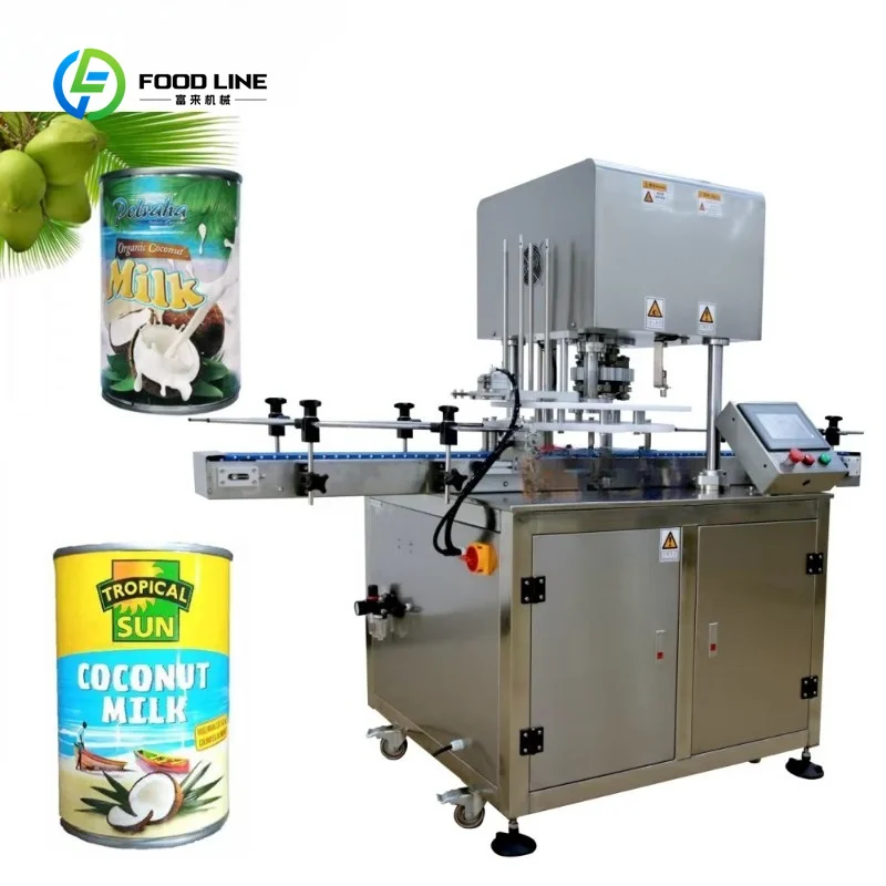 Máquina Automática Personalizada para Llenado y Sellado de Latas de Leche de Coco de 200g y 500g, Precio de la Máquina de Sellado de Latas