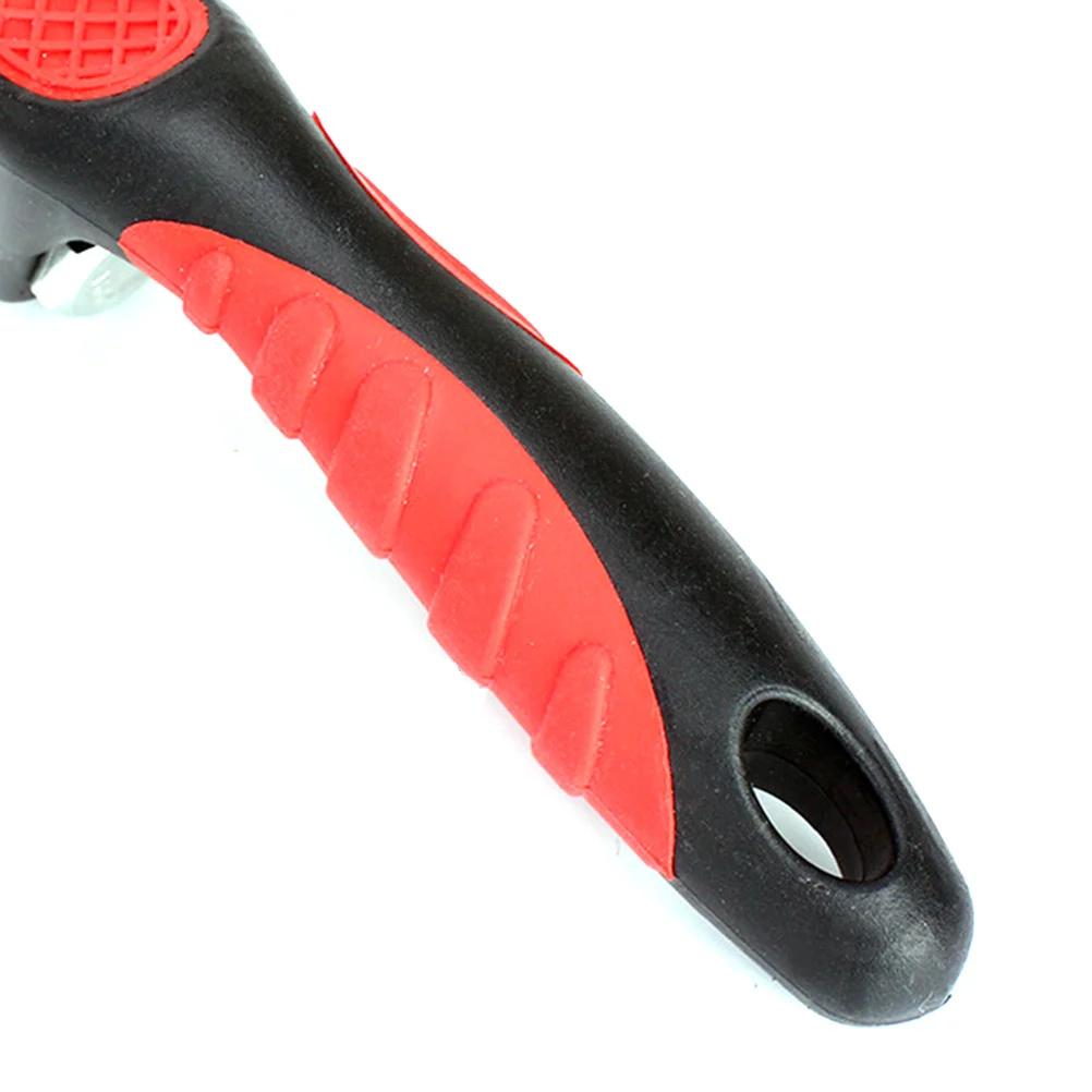 

Pet Supplies Large Dog Hair Brush Premium Material Durable Long Lasting Use Tail Hanging Hole Design Black Silver