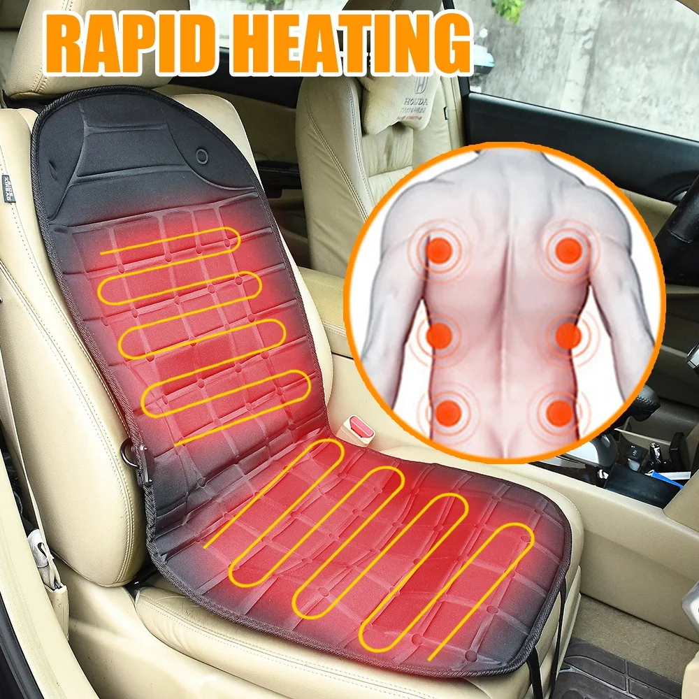 1x 12V Auto Electric Heated Pad Heating Car Seat Cushion Warm Mat Winter Car Seat Pad Heated Seat Covers