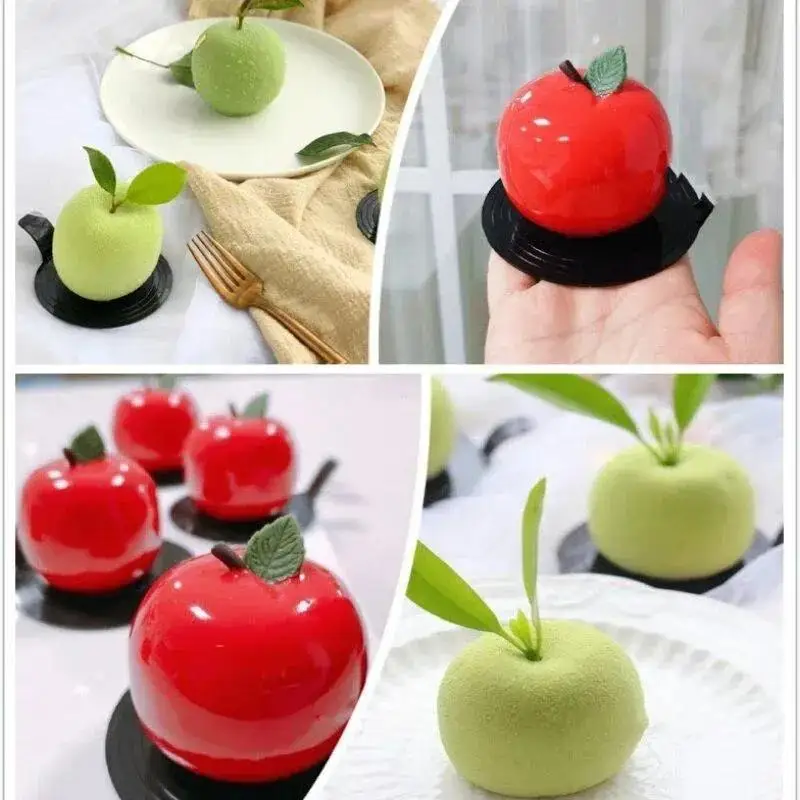 New Silicone Cake Moulds Fruits Mousse Cake Molds Orange Apple Pear Mangos Strawberry Pinecone Shape Mould Dessert Decorating