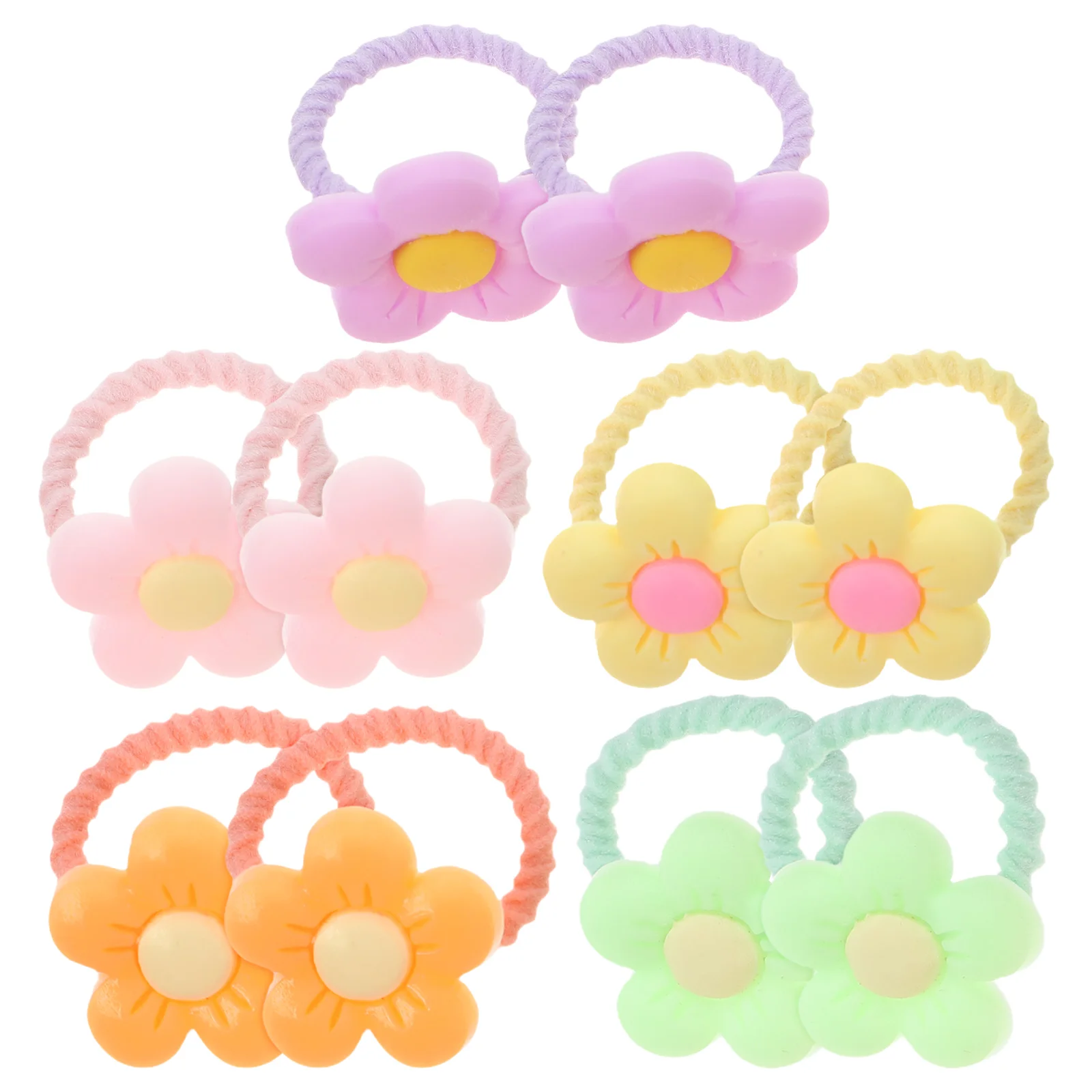 

10pcs Dog Hair Ties Elastic Bands Scrunchies Cartoon Decorative Accessories Long Haired Puppy Ponytail Holders Pet Supplies