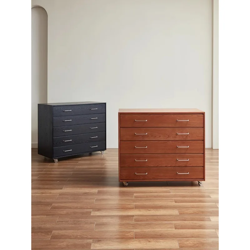 

Solid wood chest of drawers, household mobile cabinets, medieval style, sofa side cabinets, storage cabinets