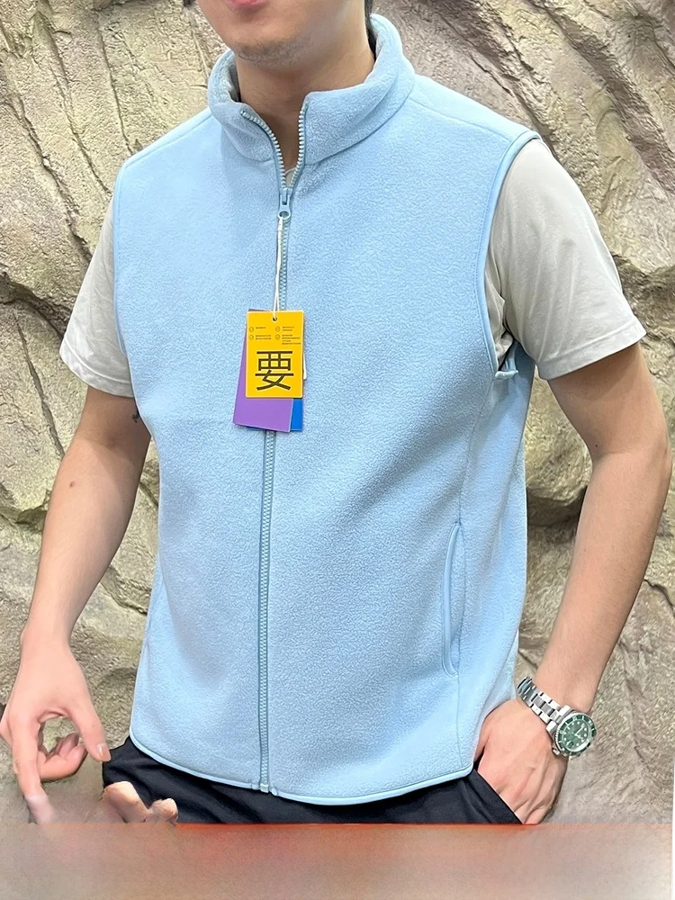 

Thermal Loing Anti-Static Autumn Winter Outdoor Casual Collared Fce Vest Couple Sle Stand Fit Zipper Closure ...
