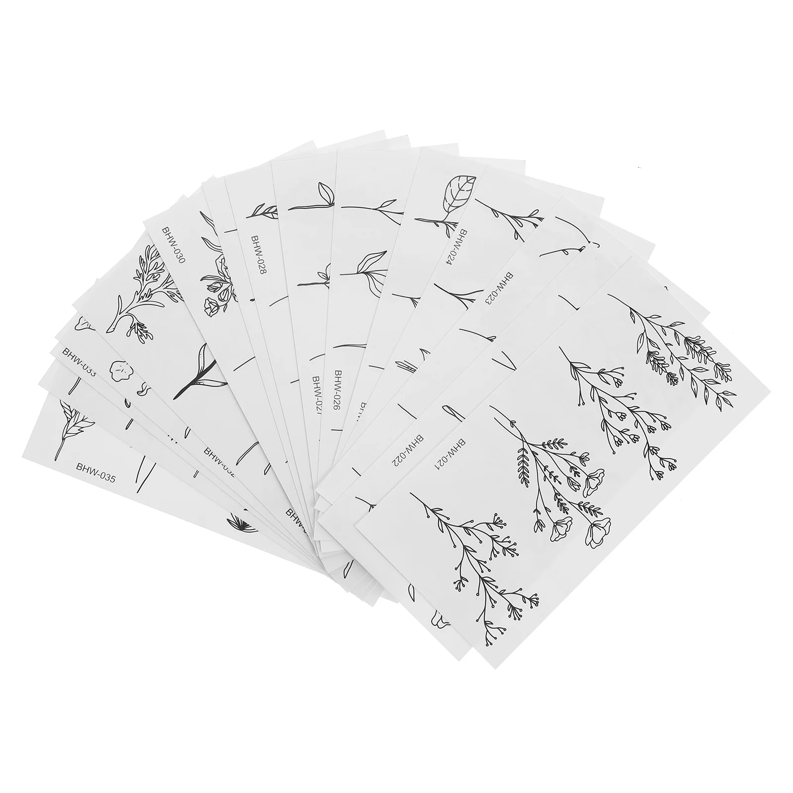 

15 Sheets Lavender Small and Fresh Flower Tattoo Stickers Miss 14X68X01CM Transfer Hand Tattoos
