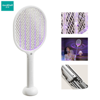 Qualitell L1 Electric Mosquito Killer Stretchable Summer Fly Swatter Trap Rechargeable Racket Insect Killer with Purple Light