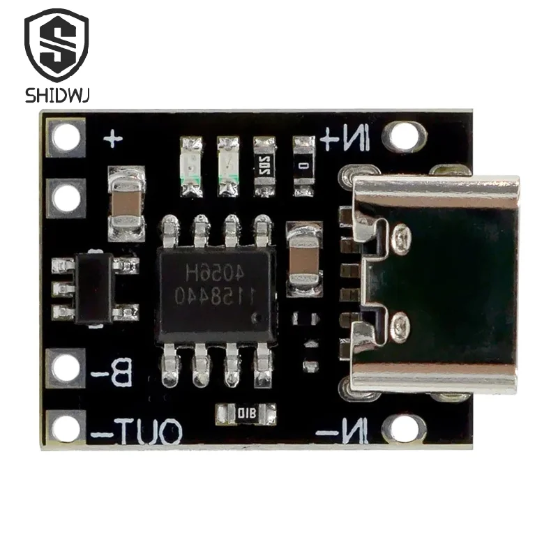 5 Stück TP4057 1A 3,7 V Lithium-Batterie-Lade- und Entladeplatine mit Schutz Typ-C USB C Li-Ionen-Akku-Ladeplatinen