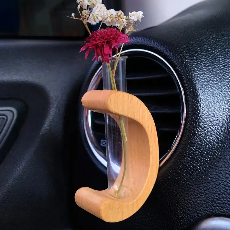 Car Air Outlet Perfume Flower Arrangement Bottle Auto Air Freshener Empty Glass Perfume Diffuser Bottle Aromatherapy Decoration