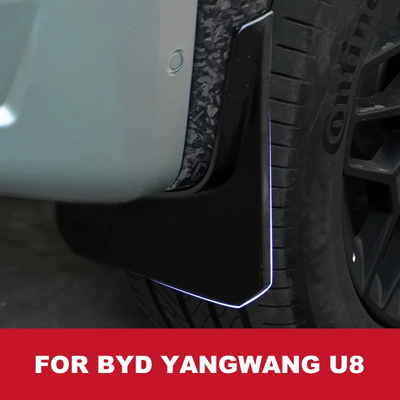 Car Fender Mud Flaps For BYD Yangwang u8 2023 2024 Splash Guards MudFlaps Front Rear Wheel Mudguards Auto ﻿