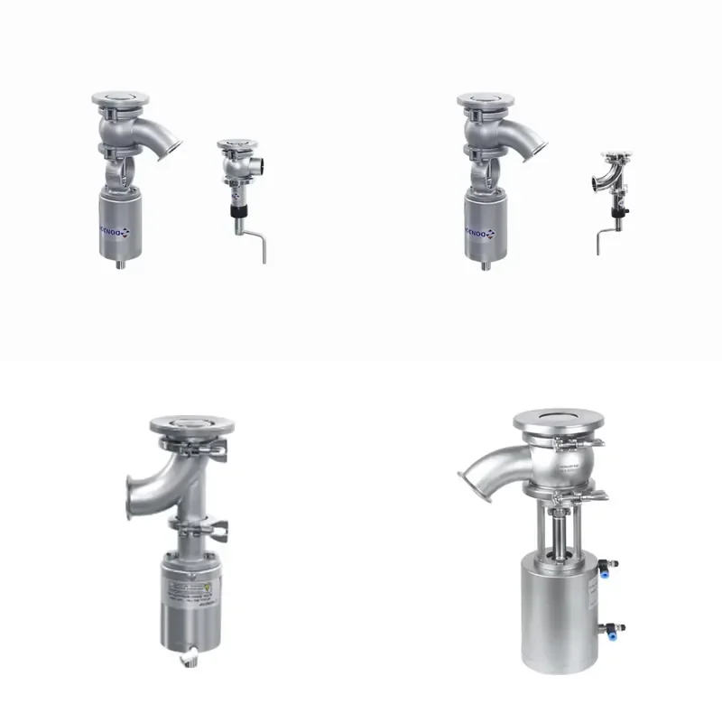 for DONJOY Sanitary Pneumatic Elbow Tank Bottom Valve Inside Outside Open Discharge Stainless Steel Hygienic Process