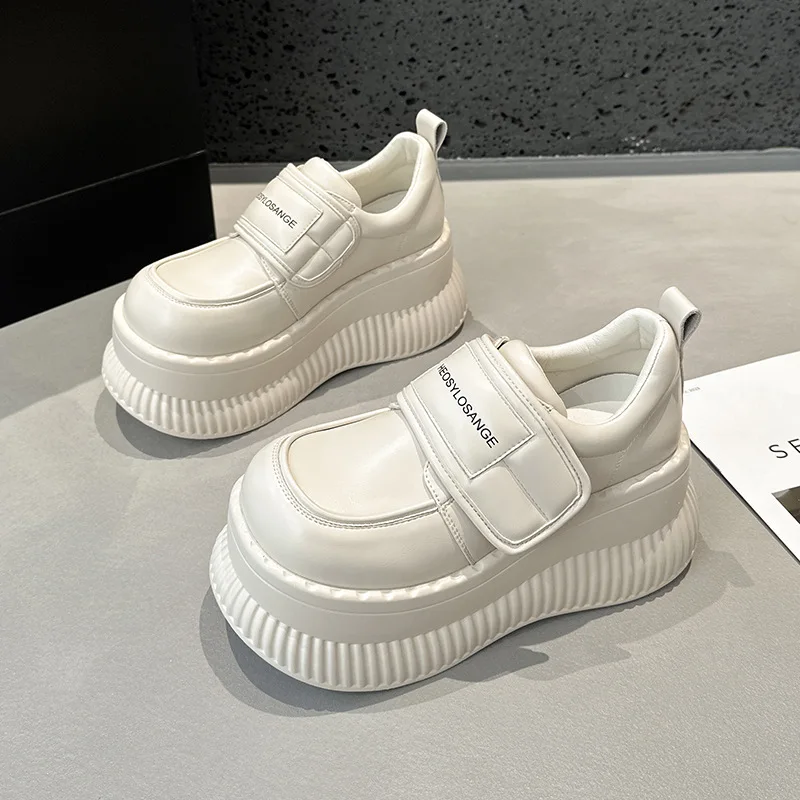 

Women's Thick Sole Slip-On Shoes Winter New Style Casual Black Cute Plaid Canvas Shoes Rubber Bottom Adult Pure Color Footwear