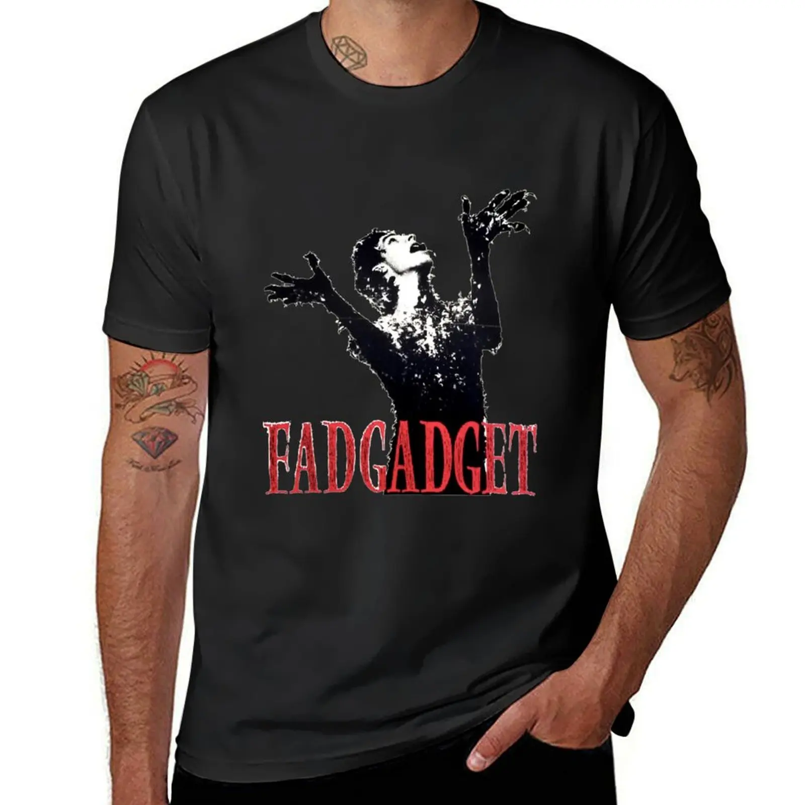 Fad Gadget T-Shirt oversized summer top blacks men workout shirt