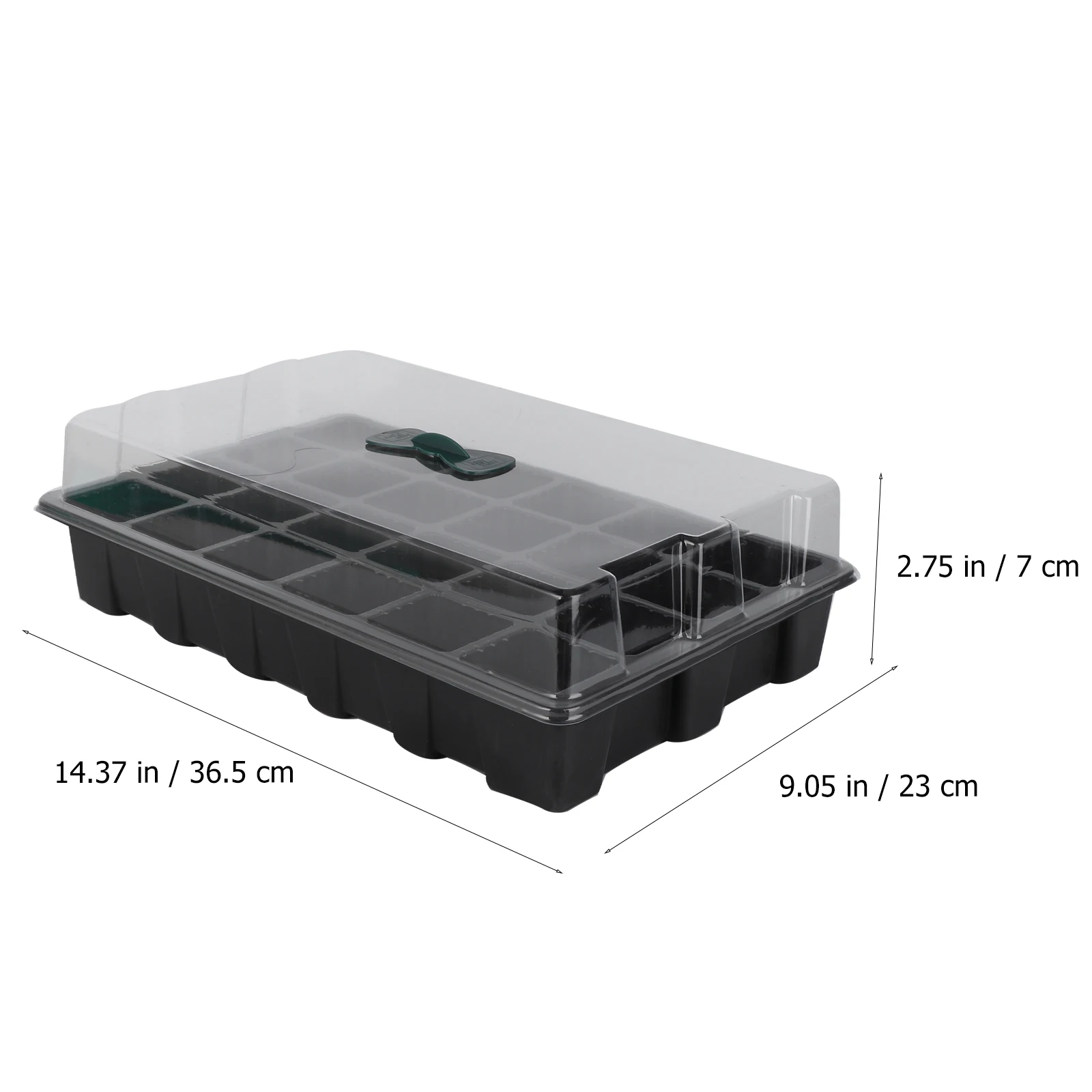 

3 Pcs Plant Germination Tray Durable 24 Cell Starter Indoors Pot Nursery Plug Hydroponic Transparent Lid Stackable Save