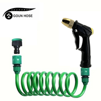 7.5m-30m Garden Hose With Multifunctional Car Wash Water Gun Set Flexible And Stretchable EVA Hose Suitable For Lawn Irrigation