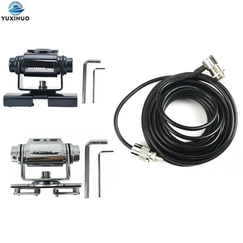 RB-400 Car Antenna Mount Bracket RB400 + 5M PL259 Connector Extend Feeder Cable for Mobile Radio Baojie BJ-218 318 QYT KT8900